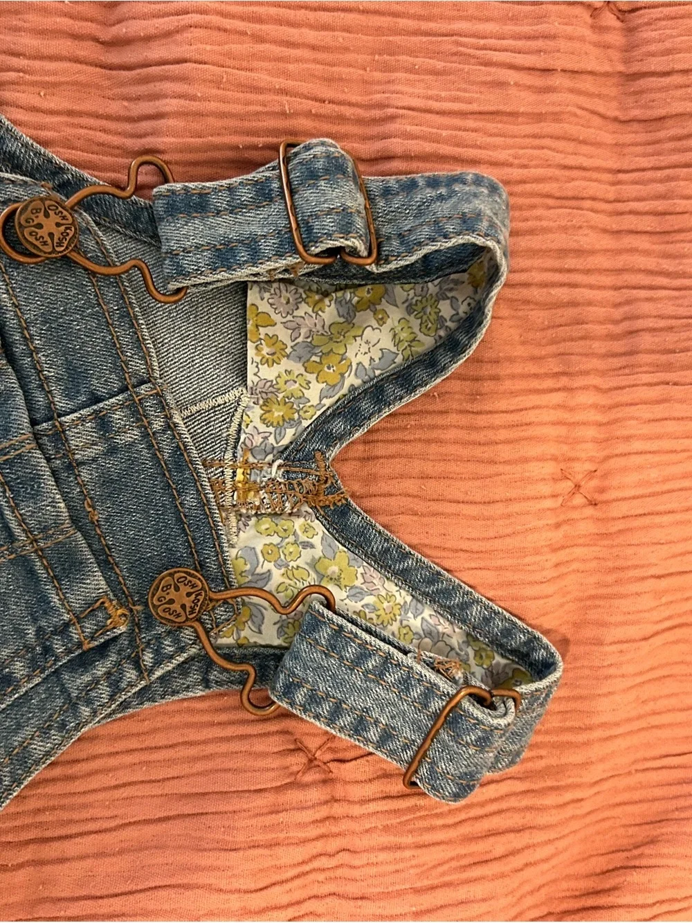 OshKosh B'gosh Light Blue Denim Baby Girls 9m Overalls